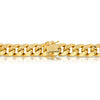 Hollow 10K Gold Miami Cuban Bracelet 11.0mm Box Clasp Lock