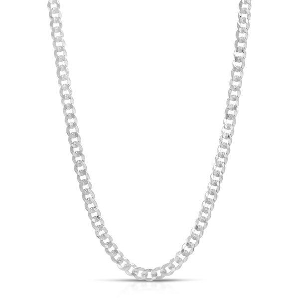 5.4MM FLAT CURB - 925 STERLING SILVER CHAIN