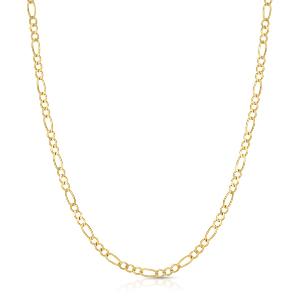 Solid 10K Gold Figaro Chain 2.2mm