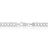6.0MM Pave FLAT CURB - 925 STERLING SILVER CHAIN