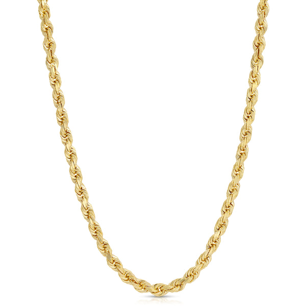 SPECIAL ORDER Solid 14K Gold D/C Rope Chain 7.0mm