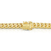 Hollow 14K Gold Miami Cuban Bracelet 7.5mm Box Clasp Lock