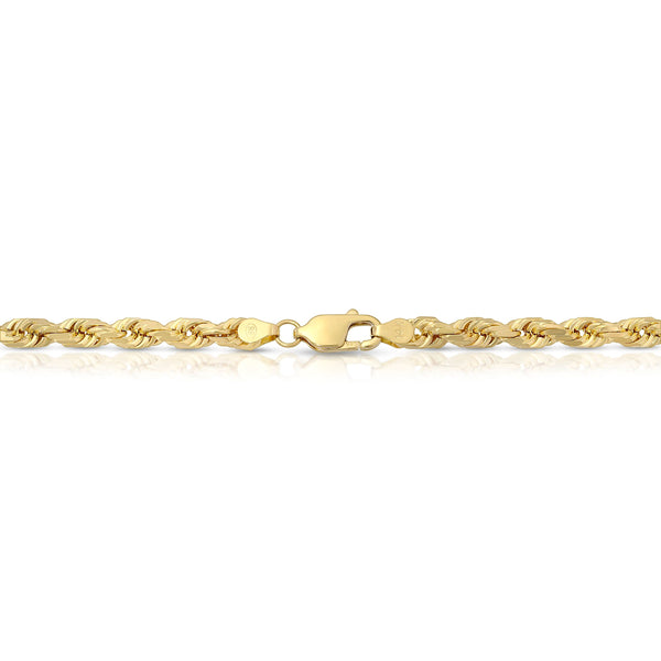 SPECIAL ORDER Solid 14K Gold D/C Rope Chain 6.0mm