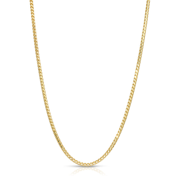 Solid 10K Gold D/C Franco Chain 2.0mm
