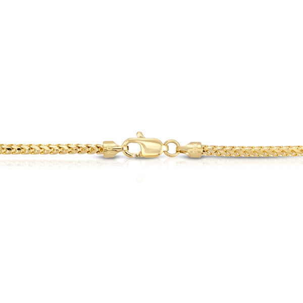 Solid 10K Gold D/C Franco Chain 2.0mm
