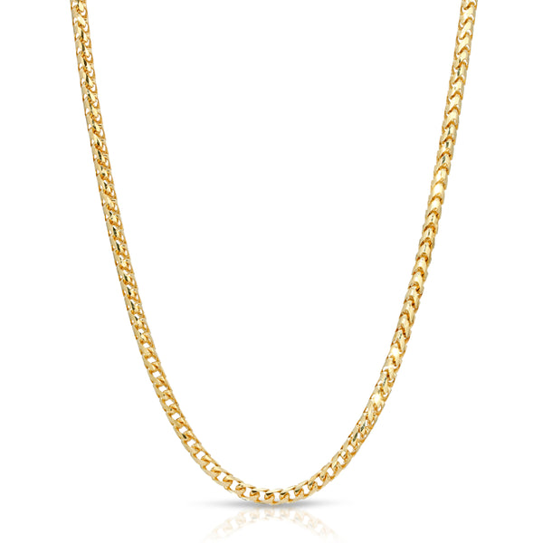 Solid 10K Gold D/C Franco Chain 3.0mm
