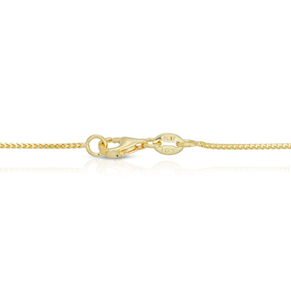Solid 14K Gold D/C Franco Chain 0.9mm