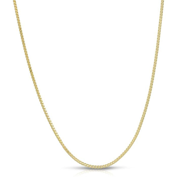 Solid 14K Gold D/C Franco Chain 1.25mm