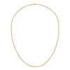 Solid 14K Gold Flat Curb Chain 2.5mm