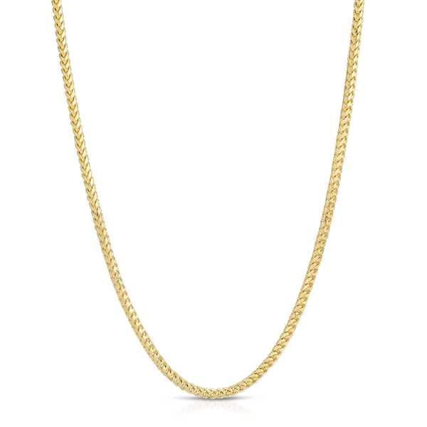 Solid 14K Gold D/C Franco Chain 2.5mm