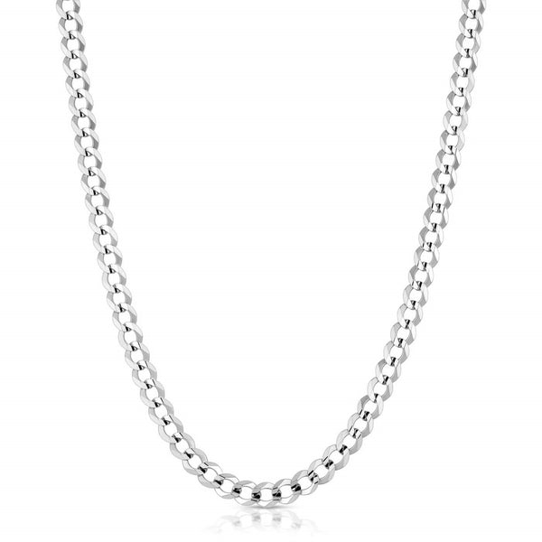 SPECIAL ORDER Solid 14K White Gold Flat Curb Chain 6.0mm