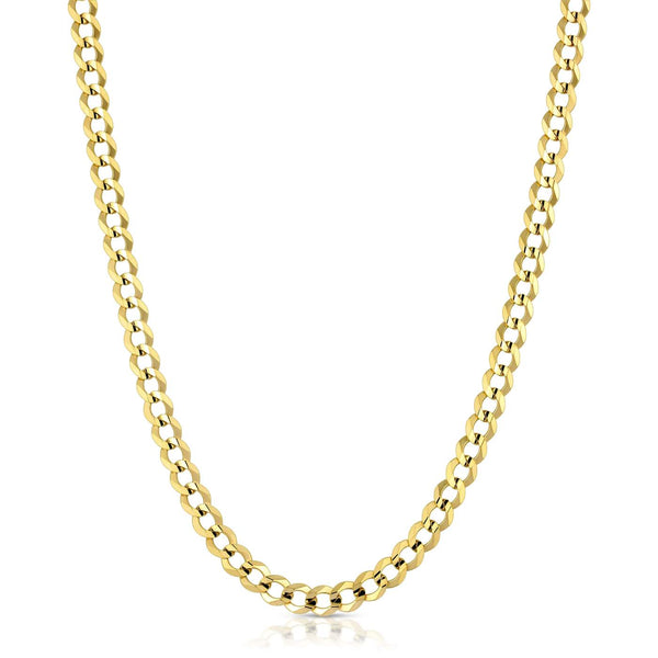 Solid 14K Gold Flat Curb Chain 6.0mm