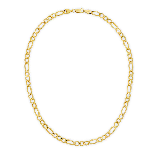 Solid 10K Gold Figaro Chain 7.0mm