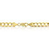 Solid 10K Gold Flat Curb Chain 7.0mm