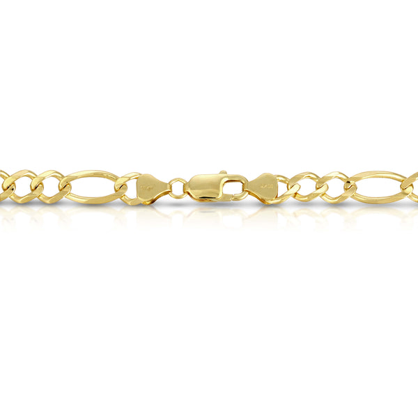 Solid 10K Gold Figaro Chain 8.0mm