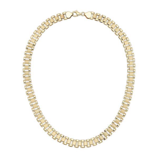 Hollow 10K Gold Link Chain 8.0mm