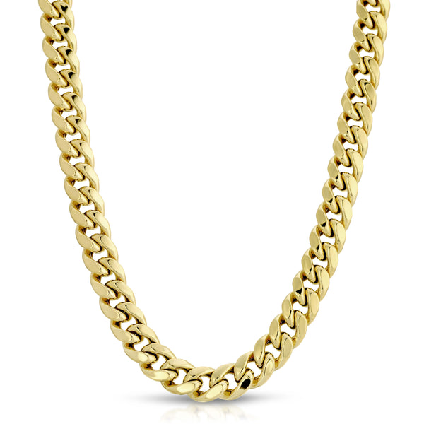 SPECIAL ORDER - Hollow 10K Gold Miami Cuban Chain 9.0mm Box Clasp Lock