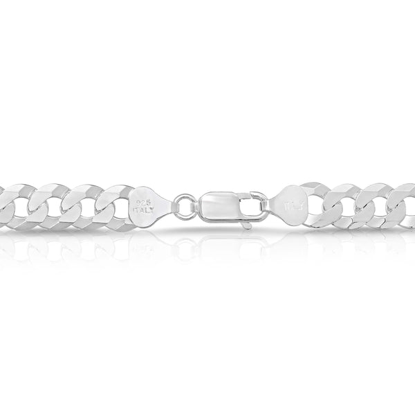 7.2MM FLAT CURB - 925 STERLING SILVER CHAIN